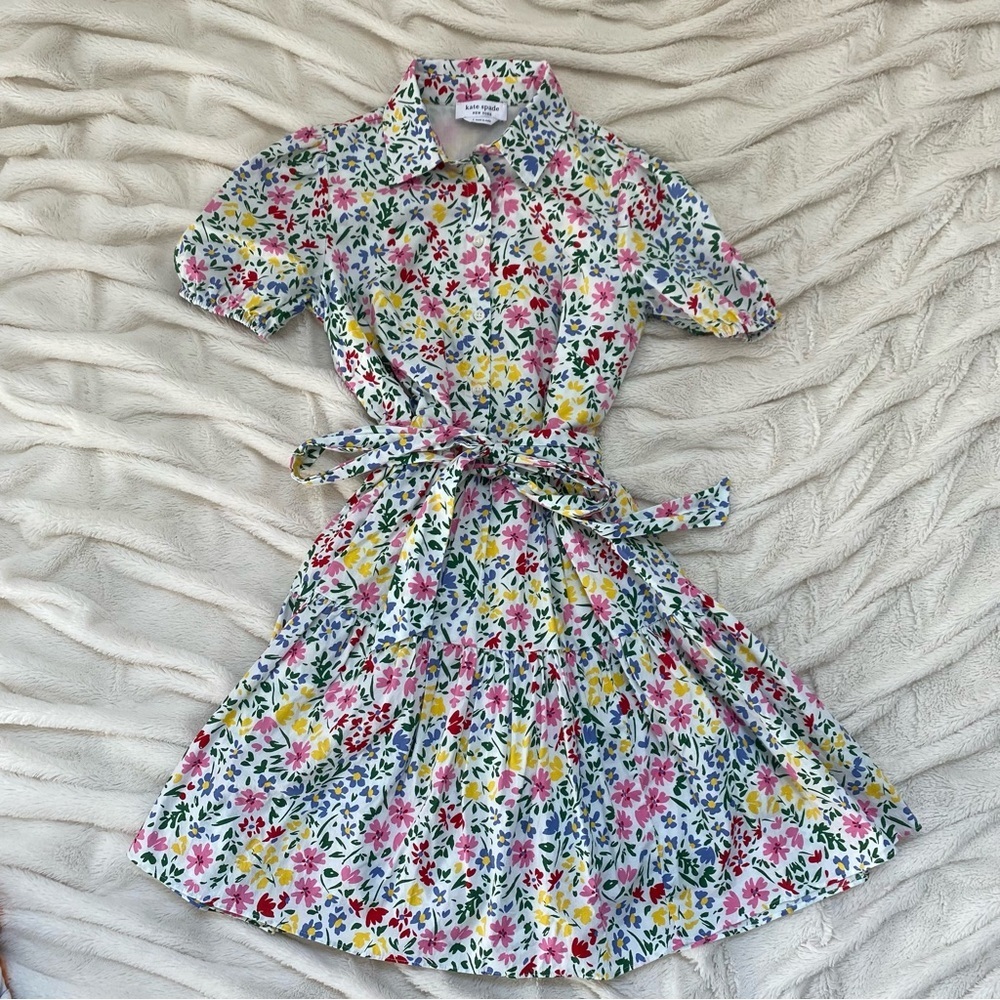 NWOT Kate Spade New York Shoreside floral mini shirtdress Sz S - Picture 2 of 7